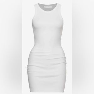 COPY - THE RIBBED MUSCLE DRESS - WHITE